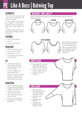 Like A Boss | Tapered Dolman Top PDF Sewing Pattern